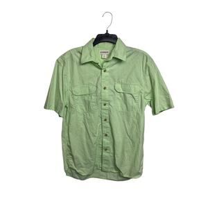 Magellan Outdoors Men's Small Green Fishing Shirt - S/S 100% Cotton Hiking